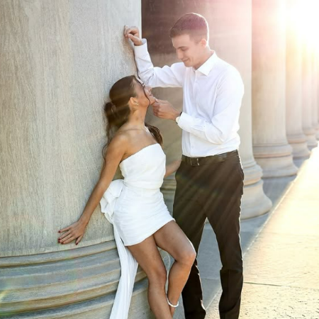 Brooke Hyland with her fiance, Brian Thalman.